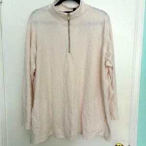Susan Graver 2X half zip sweater